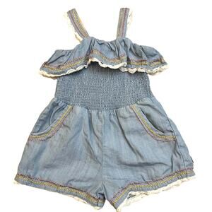 Matilda Jane ‘Picnic in the Park’ Chambray Romper- Size 2